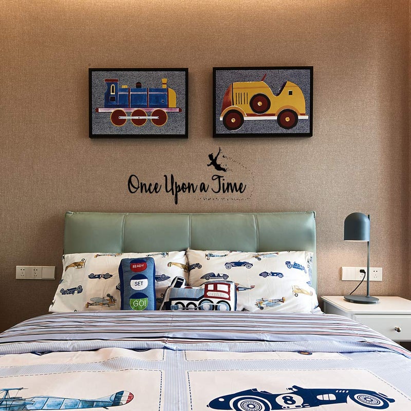 MOVANKRO Once Upon a Time Nursery Wall Quotes Decals Vinyl Lettering for Kids Room Decoration Graphic Motto Art Letters - Image 4